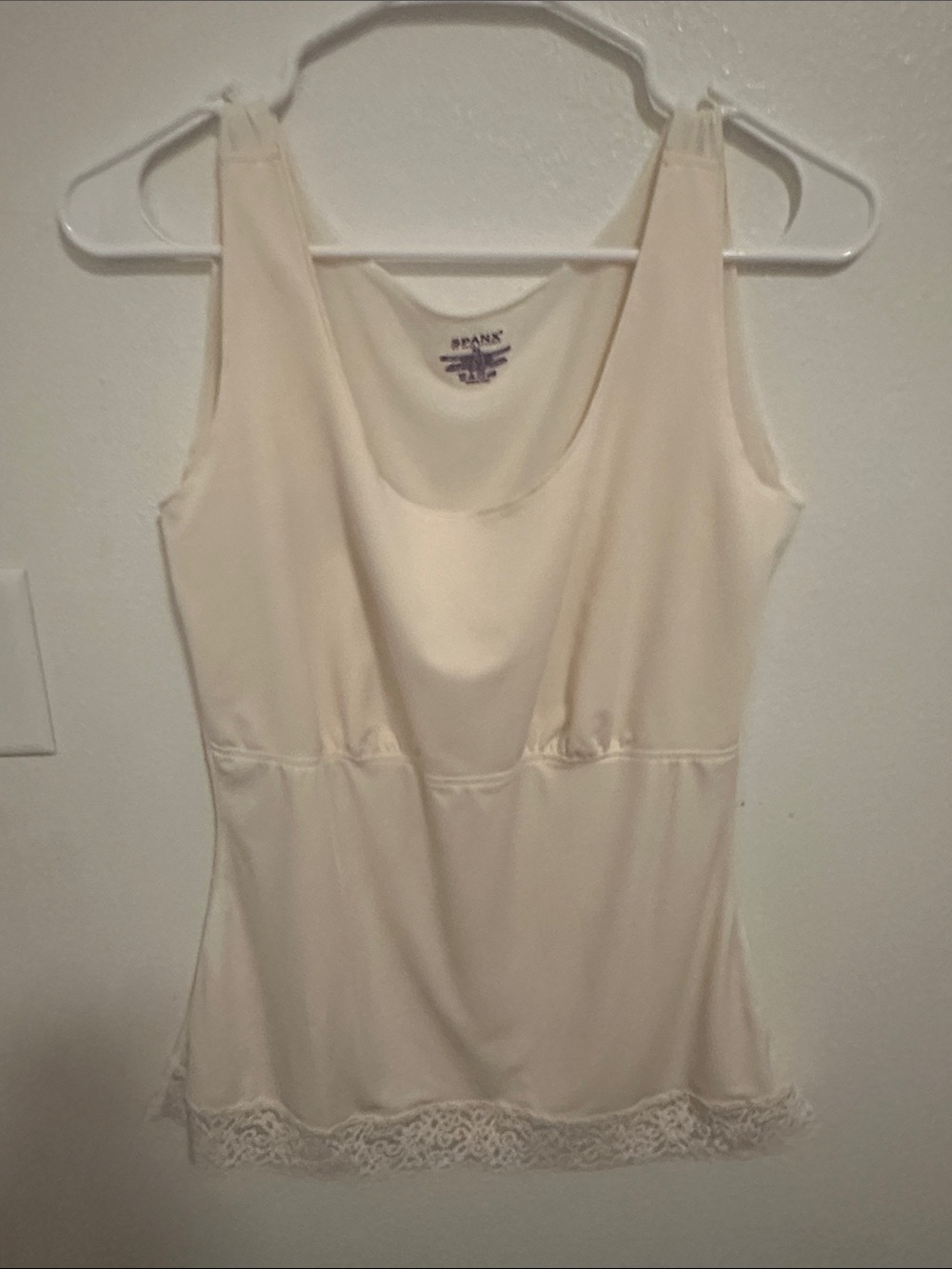 Lace-Hem Shaping Camisole — Cream